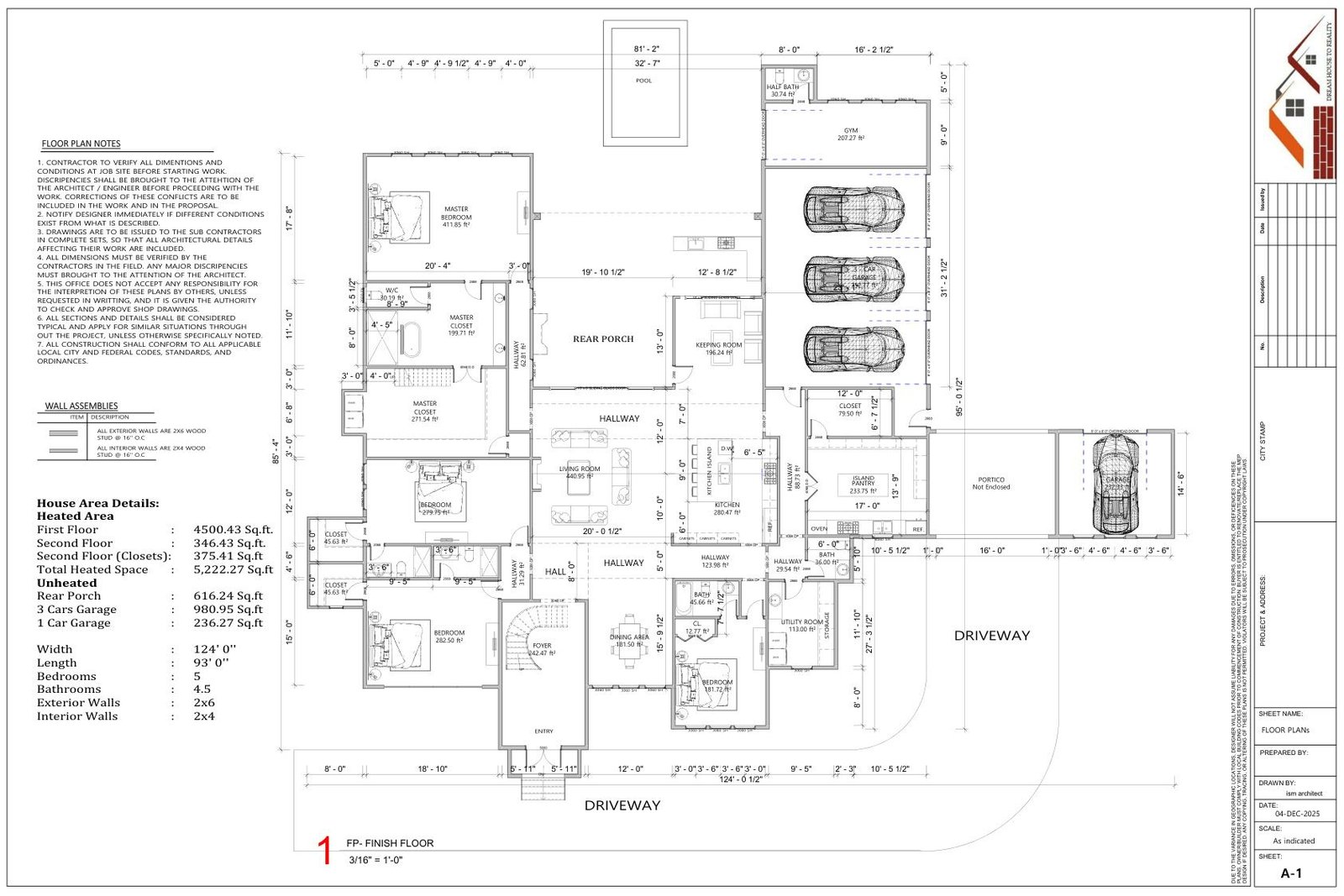Large residential floor plan