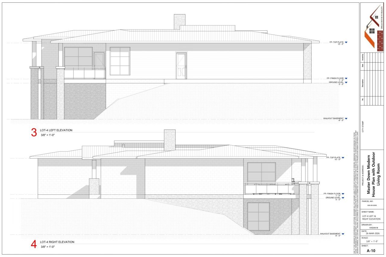 Left and right elevations